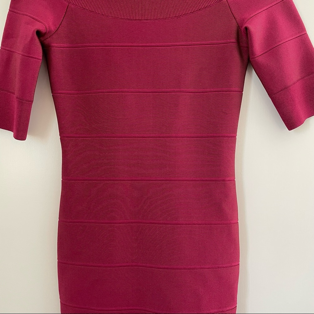 NWT Herve Leger Raspberry Dress - Picture 14 of 16